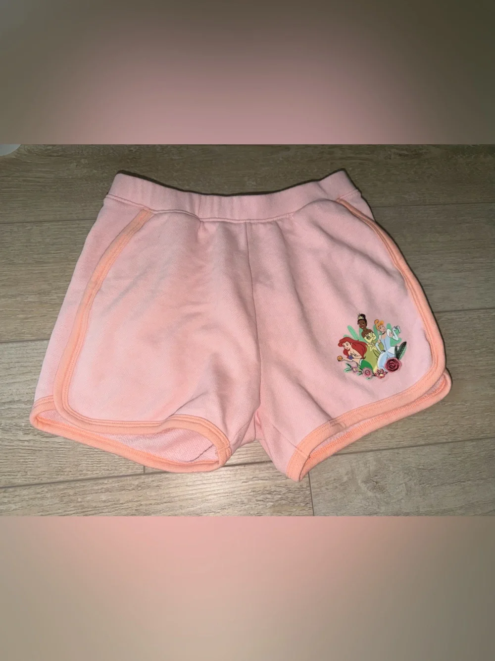 Disney Peach Pink Princess Graphic Shorts